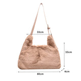 Soft Plush Pink Shoulder Bag Women's Tote Bag ZD1448