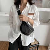 Female Leather Belt Bag Phone Fanny Pack Summer Crossbody Chest Bags
