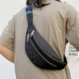Women's Belt Bag Rhombus Pack Purse Shoulder Crossbody Chest Bag