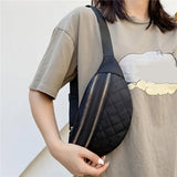 Women's Belt Bag Rhombus Pack Purse Shoulder Crossbody Chest Bag
