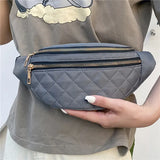 Women's Belt Bag Rhombus Pack Purse Shoulder Crossbody Chest Bag