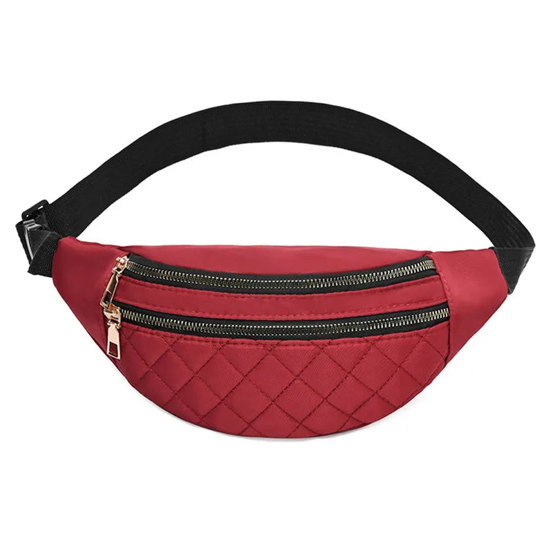 Women's Belt Bag Rhombus Pack Purse Shoulder Crossbody Chest Bag