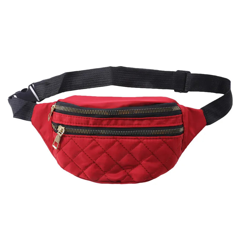 Women's Rhombus Belt Bag Crossbody Chest Purse