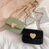 Flap Women Shoulder Bags Sweet Peach Heart Messenger Bag