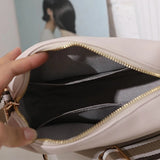 Small Square Flap Bag PU Leather Shoulder Crossbody Casual Wide Strap Purse
