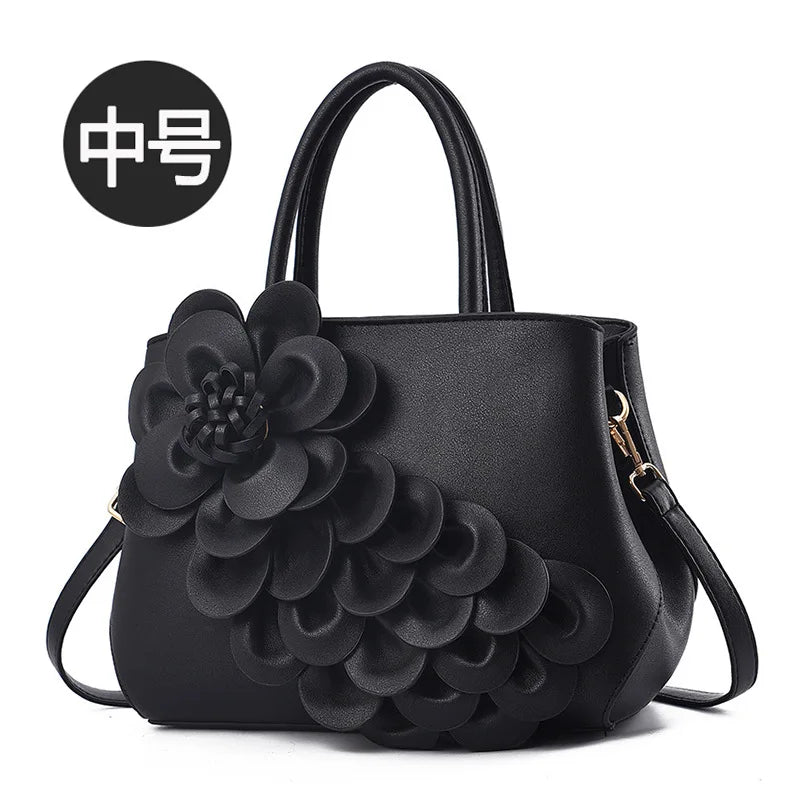 Flower Women's Bag Large Capacity Handbag European and American Shoulder Crossbo