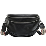 Leather Cowhide Shoulder Handbag Chest Bag