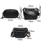 Leather Cowhide Shoulder Handbag Chest Bag