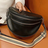 Leather Cowhide Shoulder Handbag Chest Bag