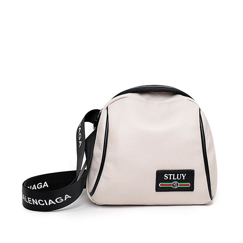 Leather Saddle Bag Cowhide Shoulder Handbag