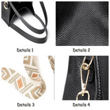 Cowhide Crossbody Bag Wide Straps Ladies Handbag