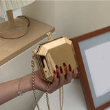 Party Evening Clutch Chain Shoulder Crossbody Bags PVC Box Mini Purses