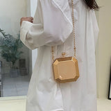 Party Evening Clutch Chain Shoulder Crossbody Bags PVC Box Mini Purses