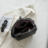 Plaid Leather Shoulder Bag Small Crossbody Phone Purse