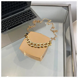 Green Party Evening Clutch Shoulder Crossbody Bag Lipstick Box Mini Purse