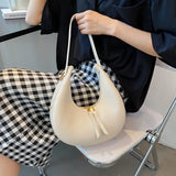 Half-moon Underarm Bag Women PU Leather Shoulder Autumn Winter Crossbody