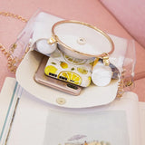 Clear Shoulder Bag Transparent Bucket Bag PVC Jelly Tote Female Chain Crossbody