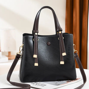 Women's Leather Crossbody Shoulder Bag Large Capacity Tote
