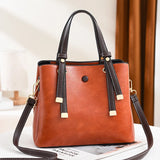 Women's Leather Crossbody Shoulder Bag Large Capacity Tote