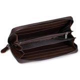 Artistic Leather Long Purse Woman Wallets Clutch Purse