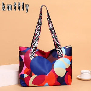 Oxford Cloth Tote Bag Shoulder Bags Women Big Shopping Handbag