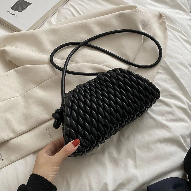 Women PU Leather Crossbody Clouds Bag Shoulder Phone Purse