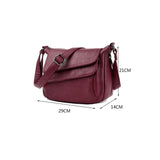 Women Shoulder Crossbody Bags Soft Oil Leather Pouch Sac A Main Mochila Bolso