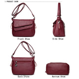 Women Shoulder Crossbody Bags Soft Oil Leather Pouch Sac A Main Mochila Bolso