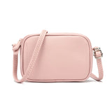 Women's Soft PU Leather Tote Shoulder Bag Solid Small Square