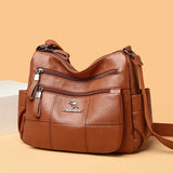 Crossbody Large Capacity Women Bag Soft Leather Shoulder Messenger Bags