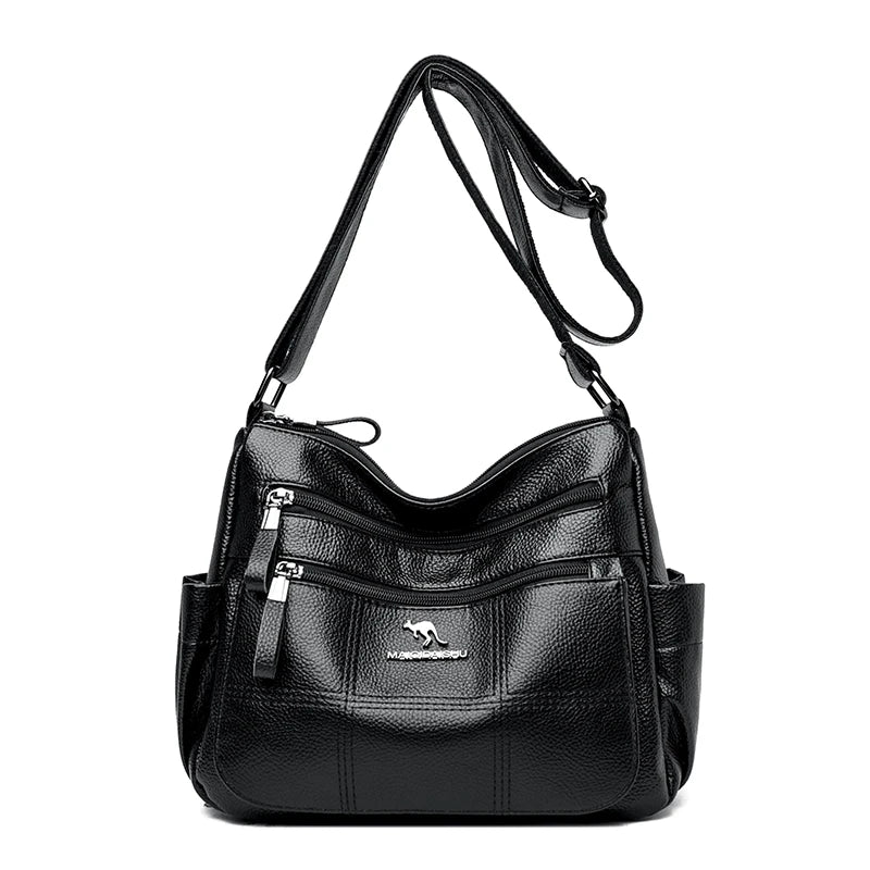 Crossbody Large Capacity Women Bag Soft Leather Shoulder Messenger Bags