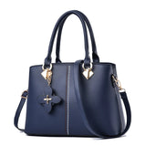 Women Leather Tassel Crossbody Shoulder Bag