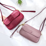 Women's Crossbody Bag Litchi Grain Cow Leather Small Shoulder Messenger Bag