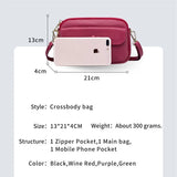 Women's Crossbody Bag Litchi Grain Cow Leather Small Shoulder Messenger Bag