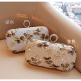 Embroidery Finger Rings Evening Bag Wedding Shoulder Bag