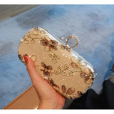 Embroidery Finger Rings Evening Bag Wedding Shoulder Bag
