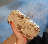 Embroidery Finger Rings Evening Bag Wedding Shoulder Bag