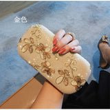 Embroidery Finger Rings Evening Bag Wedding Shoulder Bag
