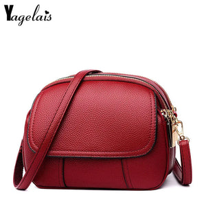 Small Pu Leather Handbags for Women Strap Decorated Messenger Bags