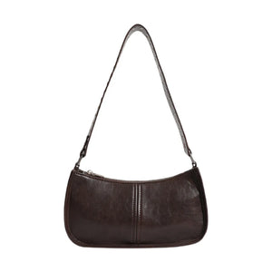 Retro Rivet Pu Leather Underarm Bag Coffee Totes
