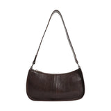 Retro Rivet Pu Leather Underarm Bag Coffee Totes