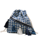 Chinese Style Shoulder Bag Costume Cloth Purse Tassel Bucket Bags