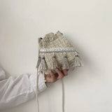 Chinese Style Shoulder Bag Costume Cloth Purse Tassel Bucket Bags
