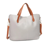2 In 1 PU Leather Shopper Tote Bag Large Shoulder Bags Crossbody Bag
