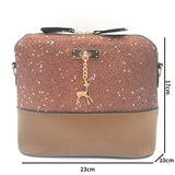 Leather Women Crossbody Shoulder Messenger Bags Shell Shape Lady Mini Bag