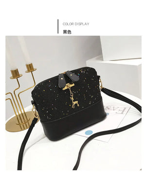 Leather Women Crossbody Shoulder Messenger Bags Shell Shape Lady Mini Bag