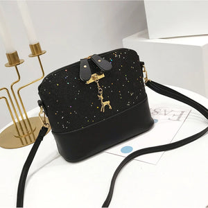 Leather Women Crossbody Shoulder Messenger Bags Shell Shape Lady Mini Bag