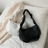 Soft Leather Women Hobos Crossbody Bag Vintage Underarm Bag