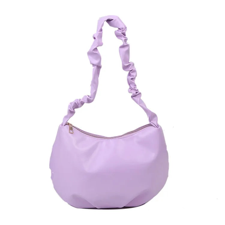 Soft Leather Women Hobos Crossbody Bag Vintage Underarm Bag