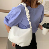 Soft Leather Women Hobos Crossbody Bag Vintage Underarm Bag